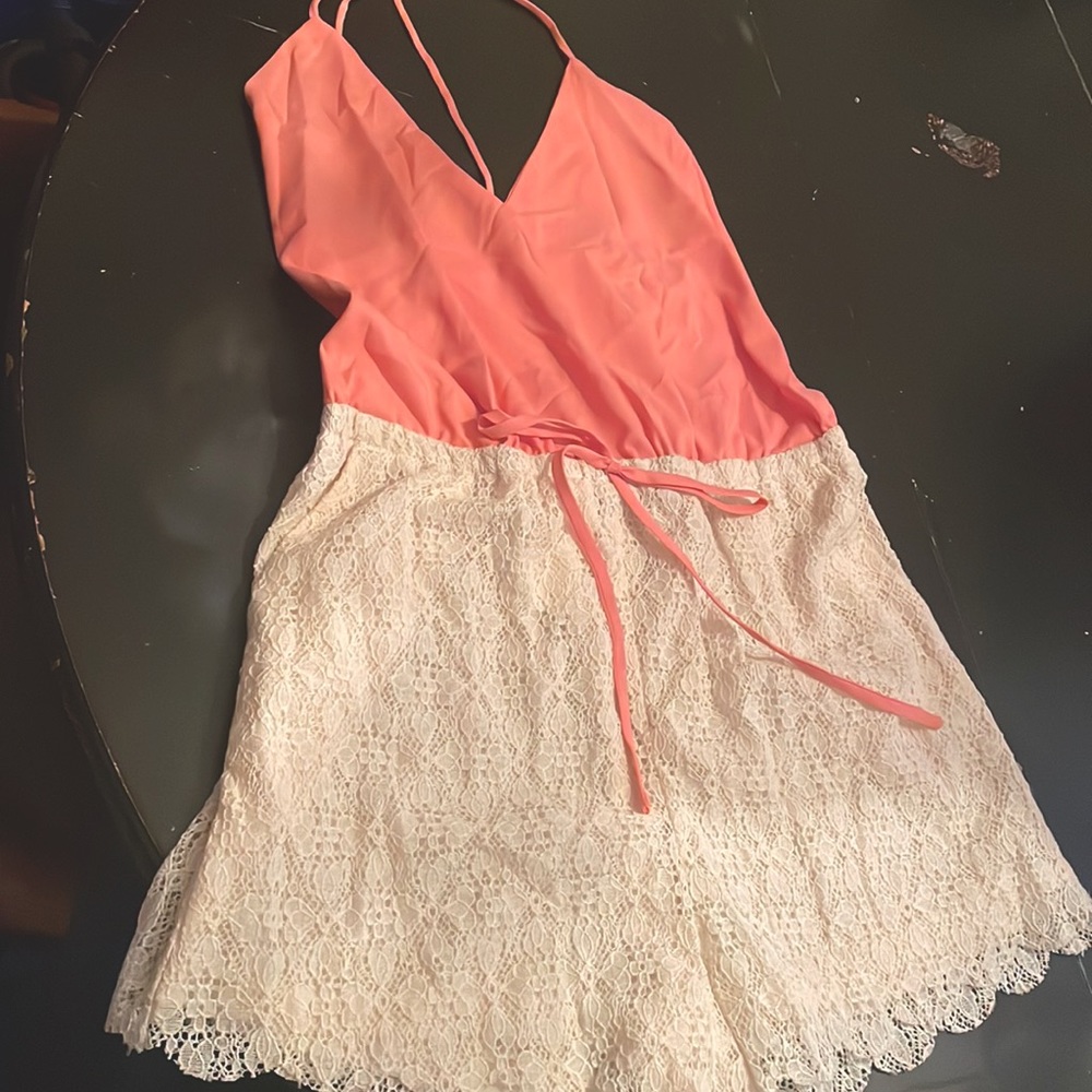 lace shorts romper